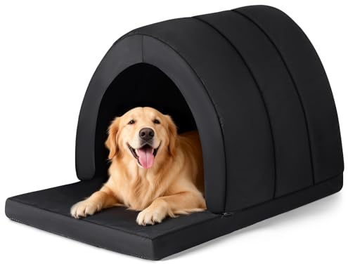 Bartuke Niche orthopédique pour chien - Lit pour chien - Tente imperméable pour l'intérieur - Avec rembourrage en mousse et dessous antidérapant - Idéal pour les grandes races