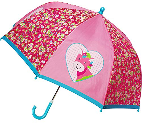 alles-meine.de GmbH Regenschirm/Kinderschirm - Pferd & Herzen - Ø 72 cm - Kinder Stockschirm - für Mädchen Nylon Nylonschirm - Schirm Kinderregenschirm/Glockenschirm - Mä..