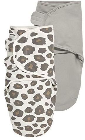 Meyco Baby Panther/Uni Pucksack 2-pack, startutrustning för nyfödda (puckelduk för bebisar från 0-3 månader, mjuk sovkomfort, fuktabsorberande, sömnhjälp), neutral/grå