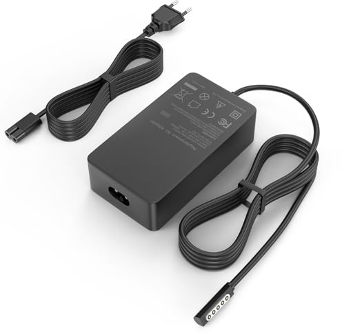 LabTEC Surface Pro 1, Pro 2, RT Ladekabel Ladegerät für Microsoft Surface - 48W 12V 3.58A mit USB Anschluss