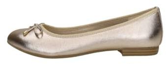 MARCO TOZZI Ballerine Donna con Fiocco Vegane, Beige (Platinum), 38 EU