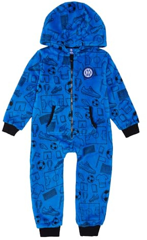 Inter - Tuta Jumpsuit Neonato Regalo Perfetto per i Futuri Tifosi. Ottima idea regalo, per tenere al caldo il tuo Piccolo/a Interista con Stile. Prodotto Ufficiale