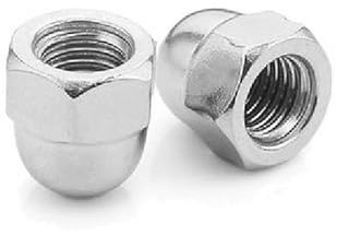 FLEXSOLUTE Hutmuttern M12 verzinkt Stahl - DIN 1587 - Hutmutter hohe form - Metrisch Gewinde (Gewinde: M12; Menge: 25 St.)