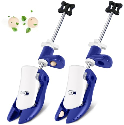 UNIKOO Schuhspanner breite Füße für Männer und Frauen, professionelle Schuhdehner, Schuhdehner, verstellbare Länge & Breite & Höhe, Blau (L für Herrengröße 8–13/Damengröße 9–12), L (Women Size 9-12/