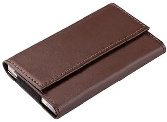 Visitenkartenträger Leder Visitenkartenetui Herren Damen Business Leder Visitenkartenbox Geeignet für Büro Visitenkartenhalter Tragbarer Visitenkartenhalter Visitenkartenhalter (B)