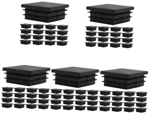 DOITOOL 100pcs Inserts for Square Tubes Plastic Plug Caps Protect Your Furniture from Scuffs and Damage
