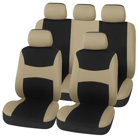 Auto Sitzbezüge Sets Für Dacia Duster 3 | Hybrid | 2024 2025|Dacia Duster 3 | Hybrid | 2024 2025, Atmungsaktiv Verschleißfest Bequem Sitzkissen Zubehör,B Beige