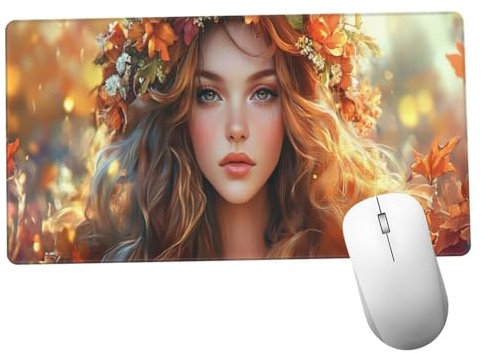 Amarillo Alfombrilla Ratón 1400x600x3mm Alfombrilla Raton XXL Grande con Base de Goma Antideslizante, Accesorios Gaming Princesa, Ordenador Gamer Regalos, Mouse Pad Gaming Mejora La Velocida Y784