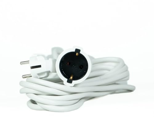 Cable alargador 5m 3G 1,5mm² 16A 250V protección Infantil Blanco