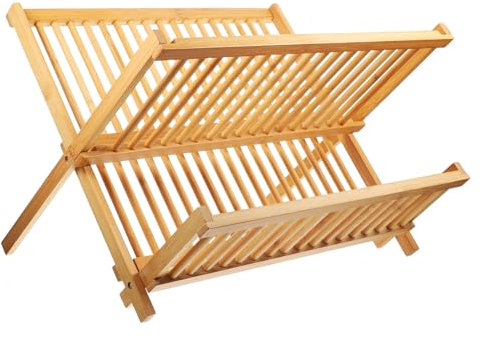 COLLBATH Escurridor De Cubiertos Estante De Almacenamiento De Bambú Soporte Para Escurridor