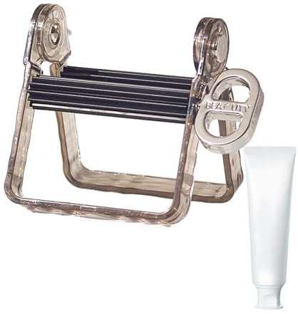 Toothpaste Tube Squeezer, Tube Squeezer Rollers, No Drilling Rolling Tube Toothpaste Dispenser, Squeeze Tool No Waste for Toothpastes Hand Cream Makeup Remover, Toothpastes Wringer Cleanser Presser