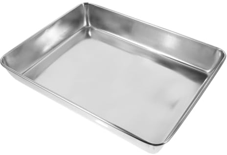 UPKOCH Bañera para Palomas y Pájaros De Acero Inoxidable Multifuncional, Lavabo Duradero De 35x30 Cm, para Baño Jaula y Cuidado De Aves Domésticas