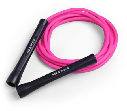 6mm PVC Skipping Rope, Boxing Jump Rope with Unbreakable Handles & Durable Non-Kinking Rope, Adjustable Skipping Ropes for Adult, Men, Women Fitness, Speed, Exercise, Training