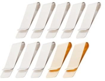 Bestgle 10 Pcs Clip de Dinero de Metal, Clip de Dinero Billetera, Pinzas para Billetes de Acero Inoxidable para Hombres Efectivos de Tarjeta de Crédito Paper Documentos (2 Dorados y 8 Plateados)