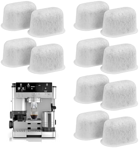 JACMKEON 12 Pack Water Filter Inserts for Ninja Luxe Cafe Accessories Charcoal Water Filter Coffee Filter Replacement Fit for Ninja Coffee Machine Water Filters