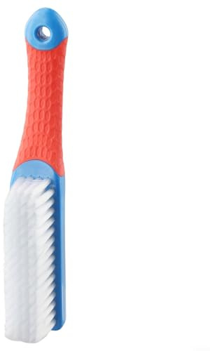 Spazzola con setole in nylon progettata per la pulizia della saldatura e la cura di interni auto, pavimenti, tetti e tappezzeria in tessuto (5 file di plastica bianca)