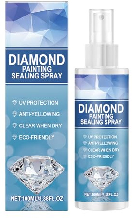 Diamond Painting Versiegelung Spray, Versiegelung Diamond Painting, Diamant painting Zubehör, Trocknet Transparent und UV-Beständig,Geeignet für Kunstharz-Edelstein und Diamantmalerei 100ml (1 Stück)