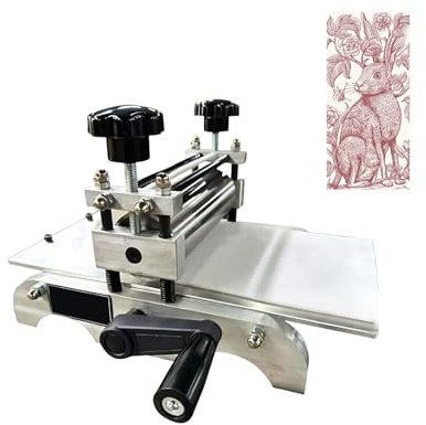 Bärbar Tryckpress & Handdriven Gravyrpress – Kompakt Plattpress För Papper, Trä Och Linoleumblock, Perfekt För Hemmastudio Och Konstnärliga DIY-Projekt