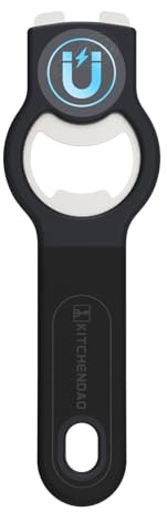 KITCHENDAO 2-in-1 Bottle Opener with Magnet – Manual Beer & Soda Cap Opener with Cap Catcher, Soft-Touch Handle, Durable Stainless Steel Lifter, Dishwasher Safe, Kitchen & Bar Essential (1 Pack)