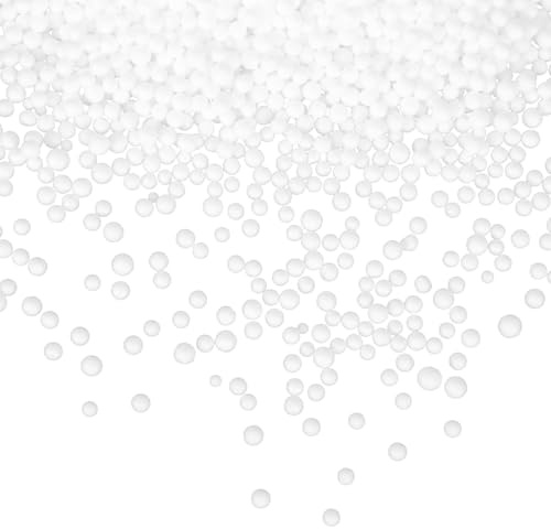 RUNROTOO Relleno de Espuma para Cojines de Sofá Perezoso, Bolas de Poliestireno Expandido 1-2mm, Material Ligero y Transpirable para Manualidades y Relleno de Sillones, Bolsa 1 Unidad