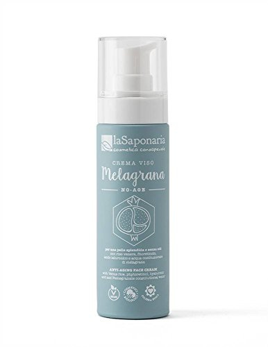 La Saponaria | Crema viso no-age Melagrana, Crema viso antirughe e antiage biologica per pelli fresche, luminose e senza tempo, 50ml