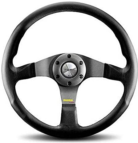 Momo Rennsport-Lenkrad Tuner (Ø 32 cm, Schwarz, Leder)