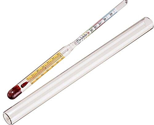 Biowin Alkoholmeter mit Thermometer 0-96% + Messzylinder