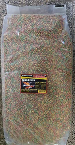 Fischfutter Teichsticks 3 Farben bunt 5Kg Koifutter Goldfischfutter Futtersticks