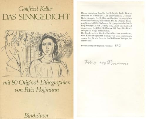 ILLUSTRATOR Felix Hoffmann autograph, signed book