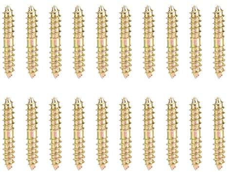 Tornillo de doble cara, tornillo para madera en ambos extremos, tornillos de madera a madera, tornillos autorroscantes, 5 x 30 mm, tornillo de doble cara, herramienta de mano para la industria Tacos