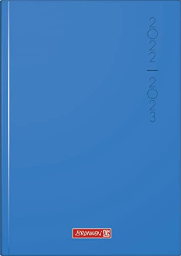 Brunnen Schülerkalender „Plain Blue“ 2022/2023 A5 1 Seite = 1 Tag: 1 Seite = 1 Tag, Sa. + So. auf einer Seite, 1072020113
