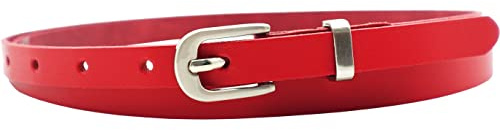 NK Belt GmbH Damen Ledergürtel aus Rindsleder, Made in Germany, Anzug Jeans Gürtel 12mm schmal #MR-19