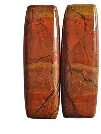 Ravishing Impressions Rechteckiger Cabochon aus Kaleidoskop-Jaspis, 37 CTW, Größe 35 x 11 x 4 mm, zur Schmuckherstellung, hilft Endorphine freizusetzen und positive Wirkung zu fördern, Stein