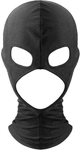 iiniim Cagoule Trou Moto Commando Montagne Hiver Unisexe Femme Homme | Noir Mesh Casquette Cagoule Déguisement Pirate Capot Costume Soirée Halloween Cosplay Jeu de Rôle Fête