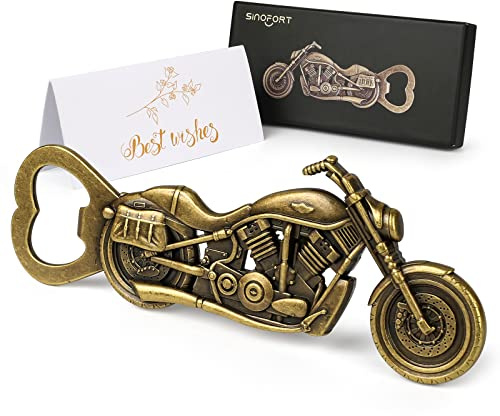 Sinofort Décapsuleur de Bière de Moto, Moto Biere Ouvre Bouteille, Rétro | Unique pour Homme Idée Cadeau Original pour la Fête des Pères Noël Anniversaire Parfait pour Papa Mari Grand-Père