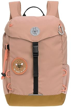 LÄSSIG Kinder Wanderrucksack Kinderrucksack mit Brustgurt gepolsterte Schultergurte wasserabweisend, 14 Liter/Big Outdoor Backpack Nature Braun