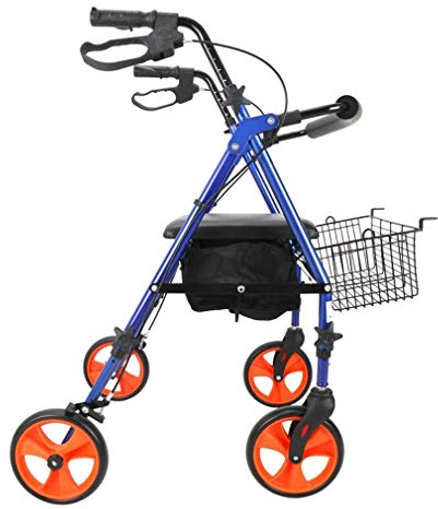 NATWEE Walker, Mobilitätsgehhilfen Faltbar, Drive Rollator Walker mit Sitz, 4 Räder Medical Rolling Walker Double Brake System, Verwendet für das Gehen von Senioren,Blau It's so Kind of You