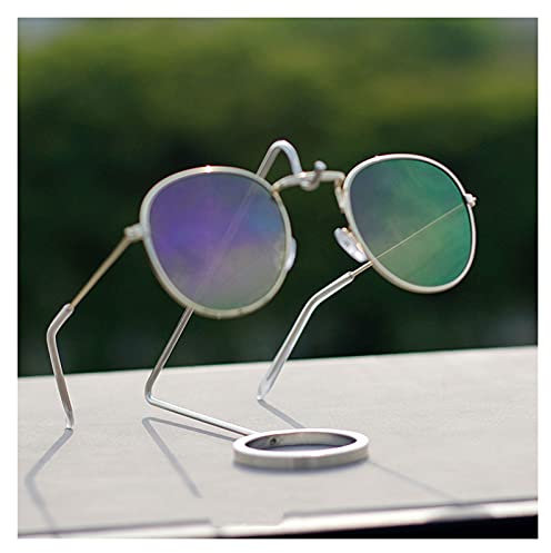 WAOCEO Brillenhalte Brillenständer aus Metall, einfacher Brillenständer, dekorativ for Zuhause und Büro Brillenständer (Color : Silver)