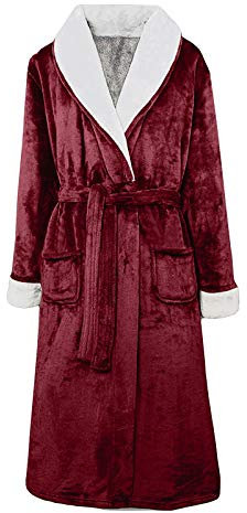 MILAX Damen Morgenmantel Shaggy Lang Flauschig Bademantel Damen Herren Bademantel Damen Leicht Baumwolle Kapuzenhandtuch Poncho Für Erwachsene