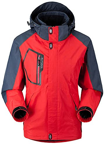 Kswlwccpp Herren Winterjacke Lang Winddicht 4Xl Winter Herren-Jacken Outdoor Jacken Wasserdicht Schwarz Gefüttert Atmungsaktiv Skijacke Winterjacke Warm Große Größen Übergangsjacke Snowboardjacke