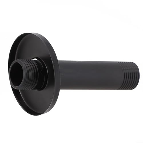 Duschverlängerung Halterung, 10-30cm Deckenhalterung Duschkopf Verlängerung Duschhalterung mit Flansch für Duschsystem Schwarz (10cm)