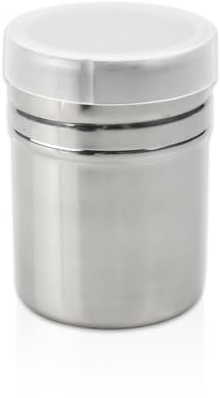 Tabanzhe 304 Edelstahl Feinmaschiges Pulversieb, Mini-Pulverstreuer mit Deckelsprinkler für Küchenhandwerk und Kuchendekoration für Zucker, Salz, Backen, Mehl, Kakao und Kaffee