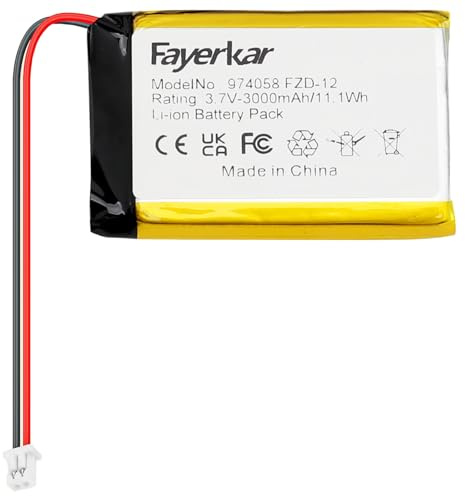 Fayerkar 3.7V 3000mAh 974058 wiederaufladbare Lithium-Polymer-Batterie-Ersatz für DIY-Elektronikprodukte mit 3.7-5V beweglichen Energiespeicher-Energie-LED-Leuchten