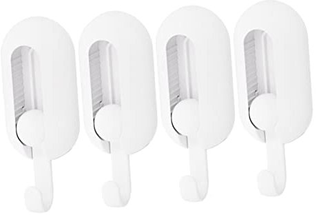 TOPBATHY 4 Stück drehbarer Universalhaken Kleiderbügel für schwere Beanspruchung Hochleistungs-Kleiderbügel Handtuchhaken Klebehaken Pflanze anschließen Universal-