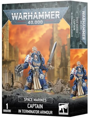 Games Workshop - Warhammer 40.000 - Space Marines: Kapitän in Terminator-Rüstung, Schwarz