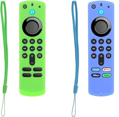 Klink Fernbedienungshülle, kompatibel mit Fire TV Stick 4K/4K MAX, Alexa Protector Sprachfernbedienung (3. Generation), leuchtet im Dunkeln, mit Umhängeband