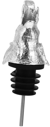 ABOOFAN Alloy Elephant Head Wine Pourer Stopper Decanter Air Diffuser Spout for Beverage Bottle Elegant Occasion Use (Silver)