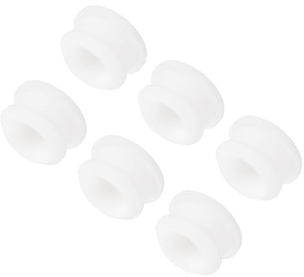 QUARKZMAN 6pcs Tapones de Cierre de Silicona, 16mm Tapón para Agujeros Silentblock Cubierta de Sellado Tapa Ciego Tipo Empotrado Redondo para Estantes Armarios Gabinete Muebles, Blanco