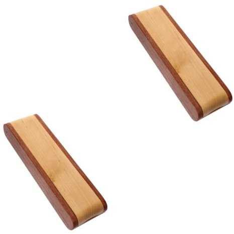 Lurrose 2St Retro-Stiftbox mit einem Steckplatz holz stiftehalter für stifte stifteetui stiftekoffer Mäppchen tragbarer Stift-Organizer stiftboxen leer hölzern