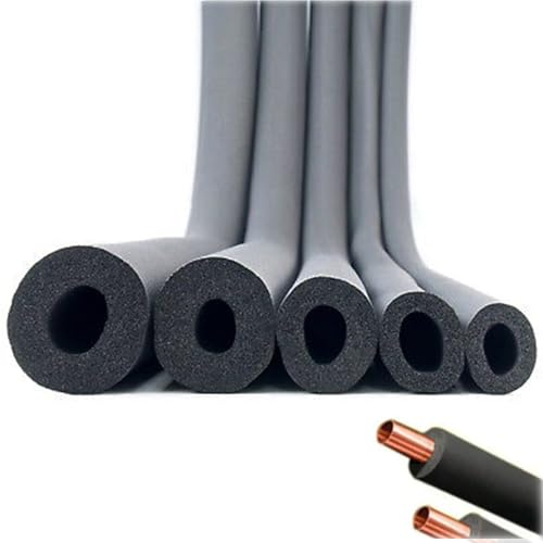 Rohrisolierung DN 6-110mm für Den Außenbereich Isolierschlauch 1.8-2 m Meter Länge Schaumstoffschlauch 9/15/20mm Isolierstärke Rohrleitungsisolierung für Griffgriffstütze Wasserdichter(76mm*20mm*2m/0.